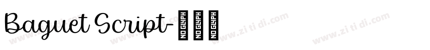 Baguet Script字体转换